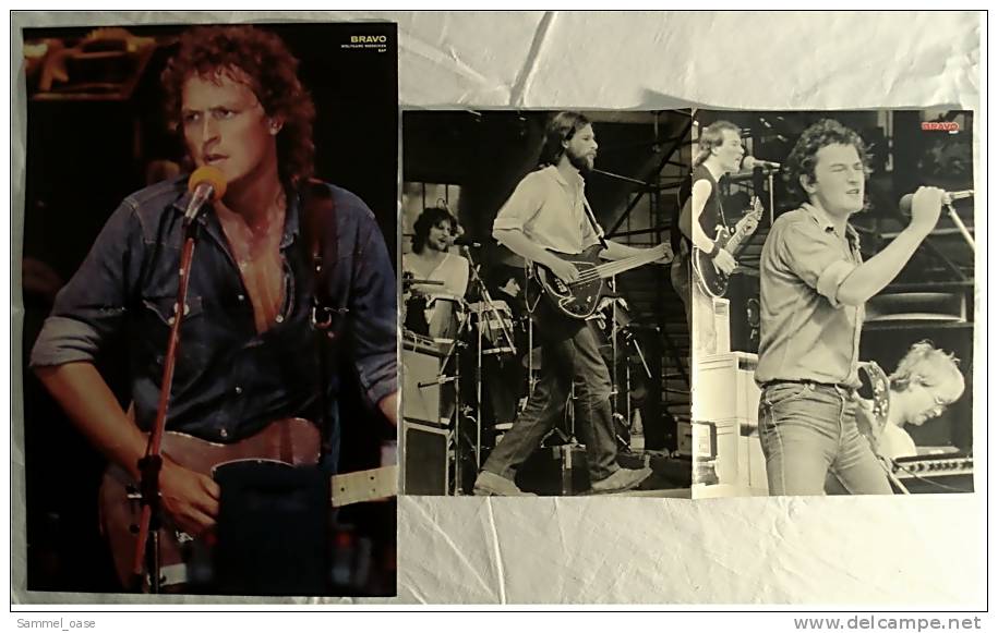 2 Kleine Musik Poster  Gruppe BAP / Wolfgang Niedecken -  Rückseite : Sascha Hehn ,  Von Pop-Rocky Und Bravo Ca. 1982 - Posters