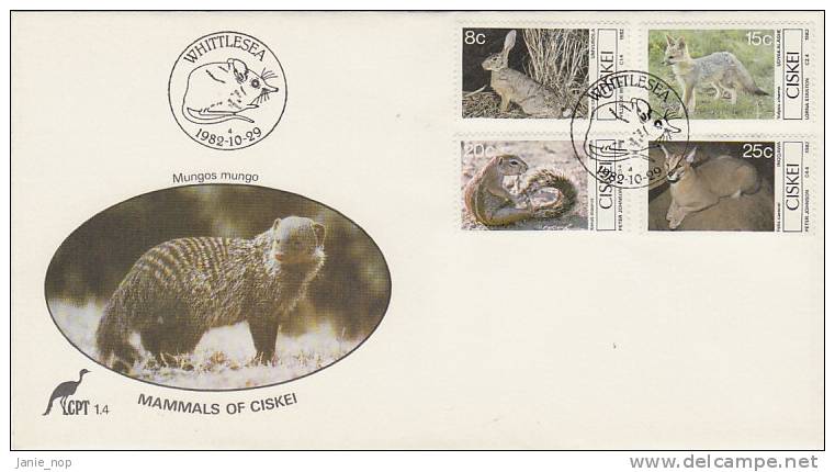 Ciskei 1982 Mammals FDC - Ciskei