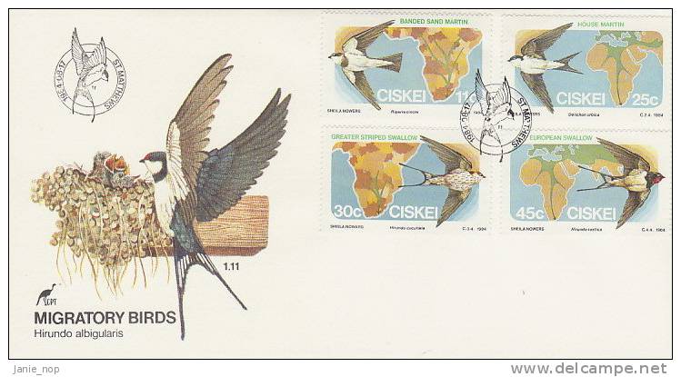 Ciskei 1984 Migratory Birds FDC - Ciskei