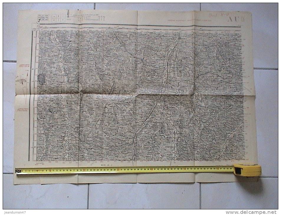 DEPT. 32. - . CARTE TOPOGRAPHIQUE - AUCH. CARROYAGE HILOMETRIQUE ( PROJECTION LAMBERT ) - Topographische Karten