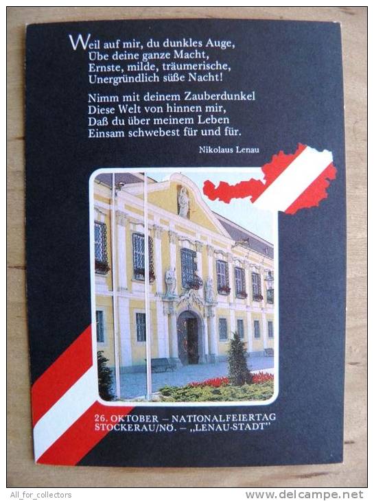 72. Ballonpost Card From Austria 1982 Cancel Balloon Stockerau  Wien Landscape - Brieven En Documenten