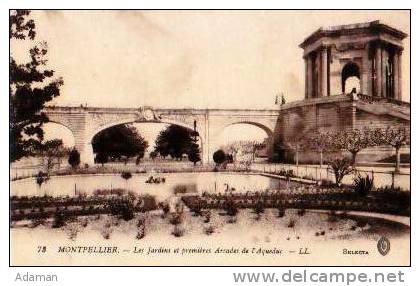 Montpellier   194        Les Jardins Et Premières Arcades De L'aqueduc  . - Montpellier