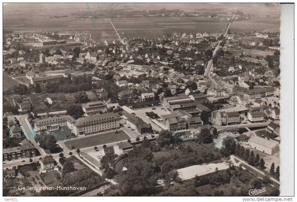 5130 GEILENKIRCHEN - HÜNSHOVEN, Luftaufnahme 1962 - Geilenkirchen