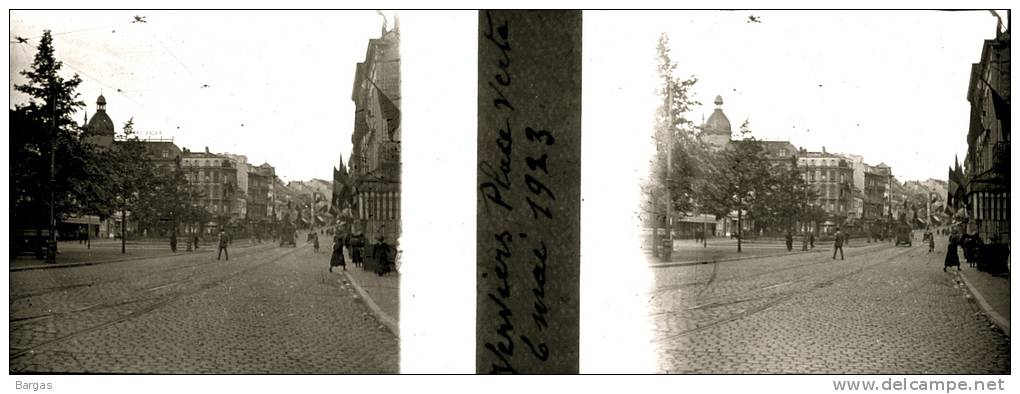 Plaque Stereo Verviers Place Verte - Plaques De Verre