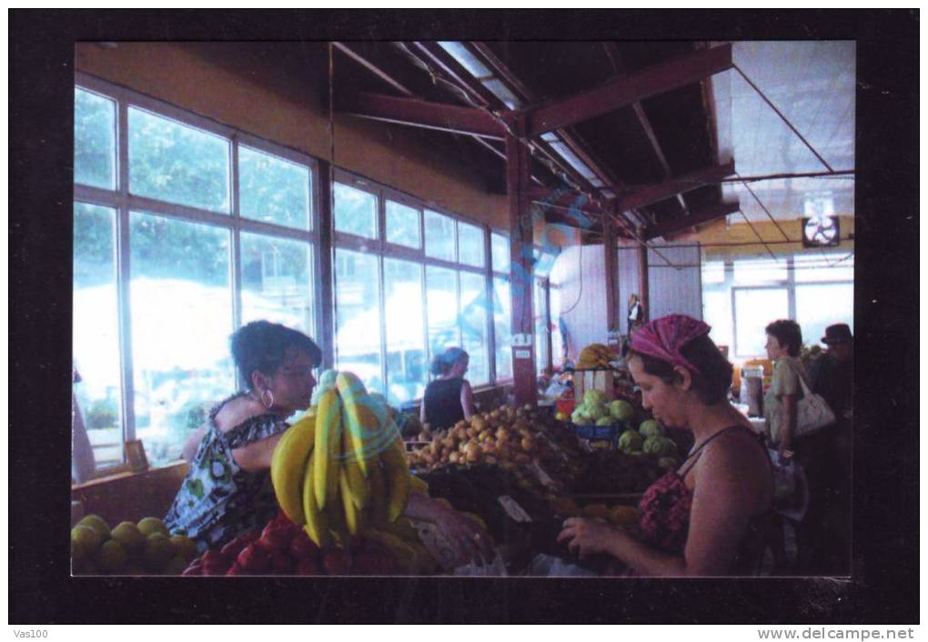 SELLER VEGETABLES, FRUITS LÉGUMES, FRUITS DU VENDEUR  POST CARD UNUSED - Autres & Non Classés