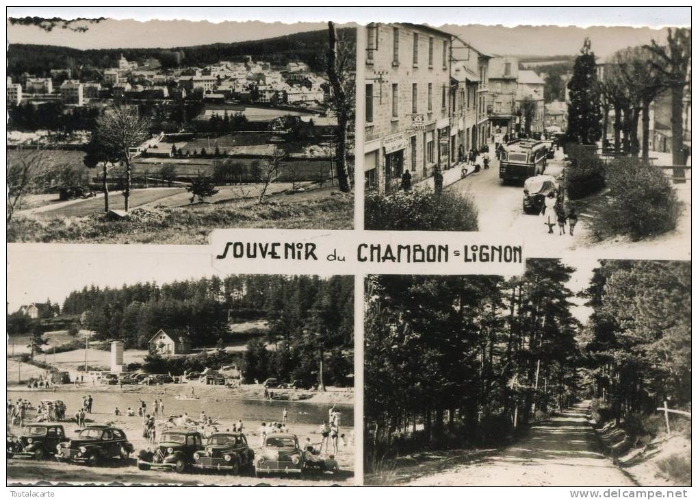 CPSM 43 SOUVENIR DU CHAMBON SUR LIGNON MULTI VUES   Grand Format 15 X 10,5 - Le Chambon-sur-Lignon