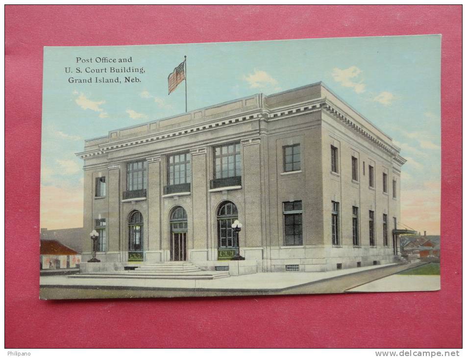Nebraska > Grand Island -- Post Office & Court Bldg Ca 1910     -ref 872 - Grand Island