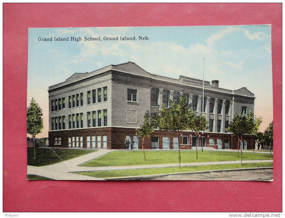 Nebraska > Grand Island -- High School Ca 1910     -ref 872 - Grand Island