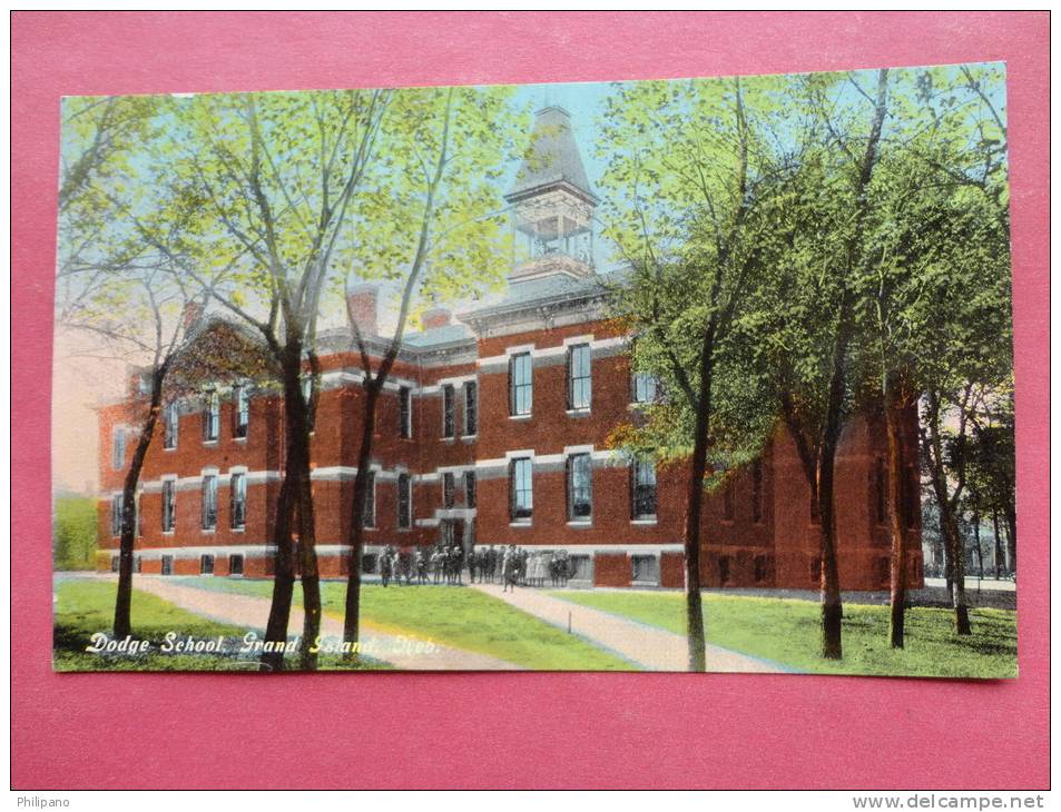 Nebraska > Grand Island -- Dodge  School Ca 1910     -ref 872 - Grand Island