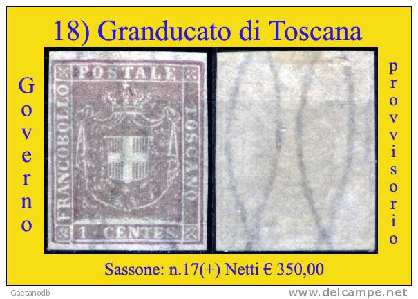 Toscana 018 - Sassone N.17(+) Privo Di Difetti Occulti. - Toscane