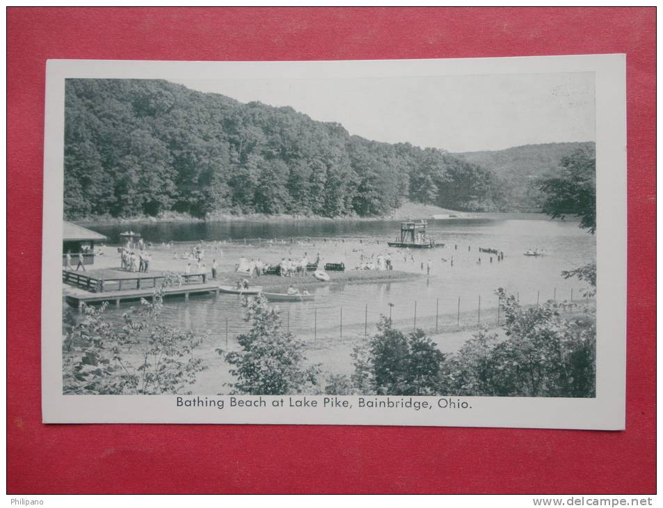 Bainbridge Ohio  Bathing Beach At Lake Pike --ref 872 - Other & Unclassified