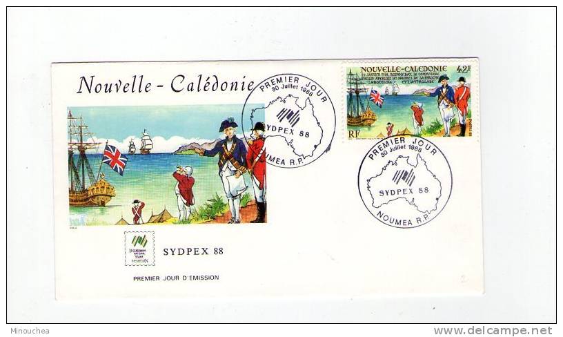 FDC  Nouvelle Calédonie - SYDPEX 1988 - Philip Aperçoit La Boussole Et L'Astrolabe - Obl  Du 30/07/88 (1er Jour) - FDC