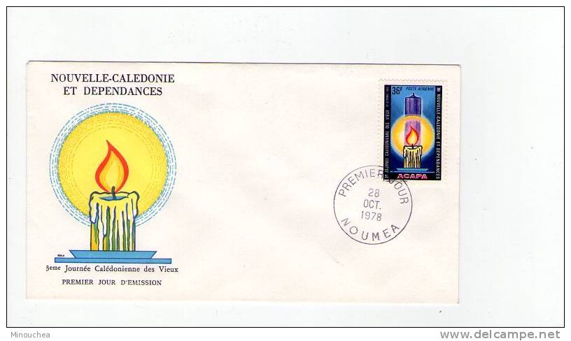 FDC  Nouvelle Calédonie - Poste Aérienne - 3éme Journée Int Des Vieux - Obl  Du 28/10/78 (1er Jour) - Used Stamps