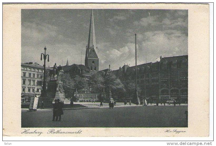 Oldpostcard HAMBURG RATHAUSMARKT  GERMANY - Harburg