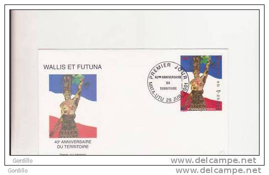 FDC Wallis Et Futuna 40eme Anniversaire Du Territoire. 2001. - FDC