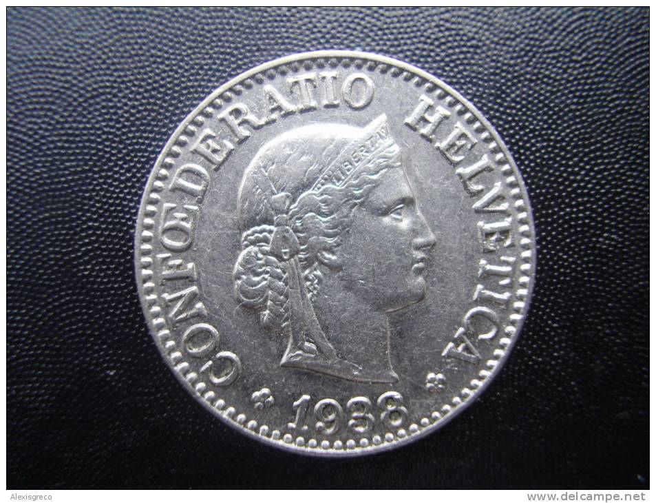 SWITZERLAND 1938B  TEN RAPPEN Nickel USED COIN In GOOD CONDITION. - Otros & Sin Clasificación