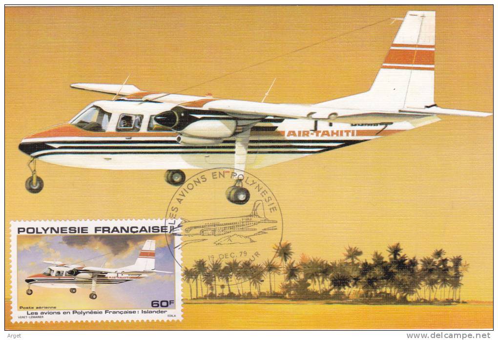 Carte-Maximum POLYNESIE FSE N° Yvert PA 150 (AVION ISLANDER) Obl Sp Ill 1er Jour - Cartes-maximum