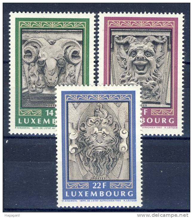 #Luxembourg 1992. Mascarones. Michel 1299-1301. MNH(**) - Neufs