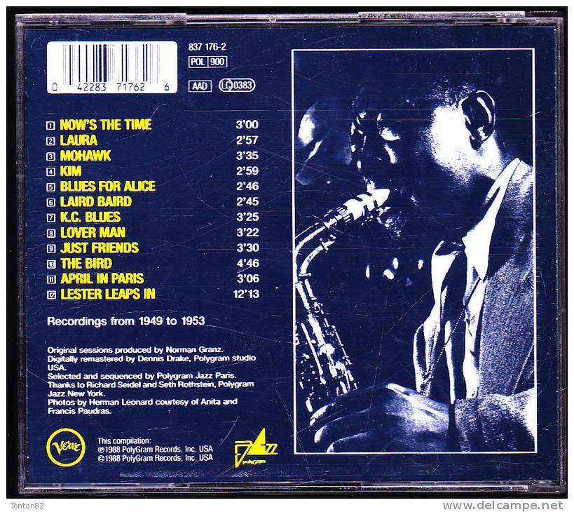 Charlie Parker - "  Bird  " 12 Titres - Jazz