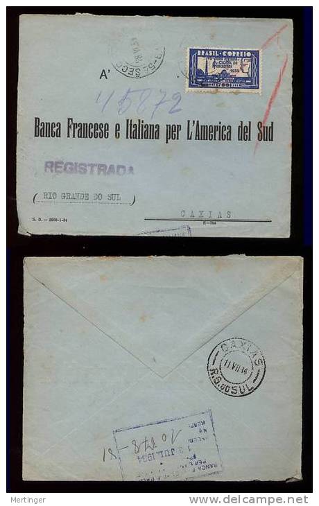 Brazil Brasilien 1934 Mi# 407 RHM C68 Einzelfrankatur - Briefe U. Dokumente