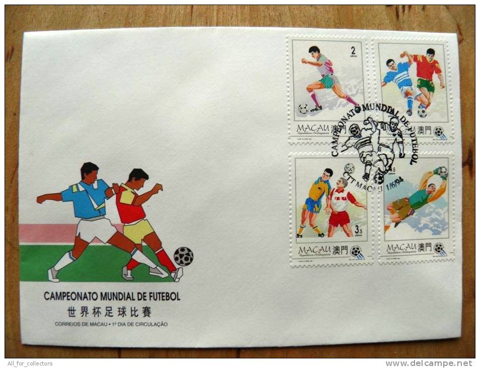 Cover From Macau Portuguesa 1994 Sport Football Soccer Championship World - FDC