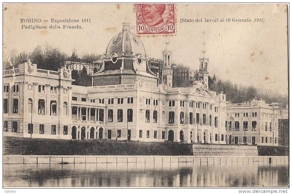 TORINO ESPOSIZIONE 1911 PADIGLIONE DELLA FRANCIA STATO DEI LAVORI AL 10 GENNAIO 1911 - Exposiciones