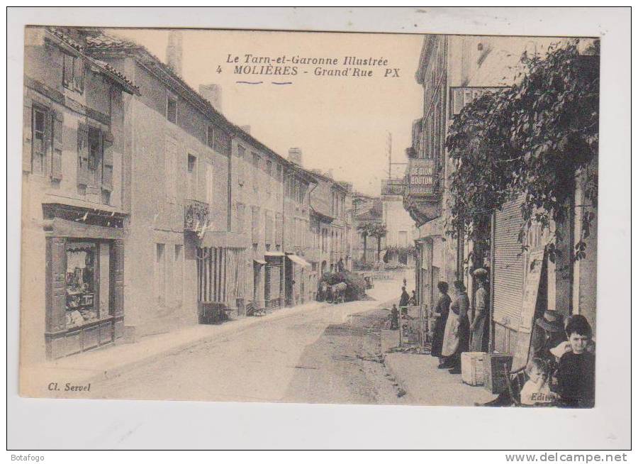 CPA DPT 82 MOLIERES, GRAND RUE - Molieres