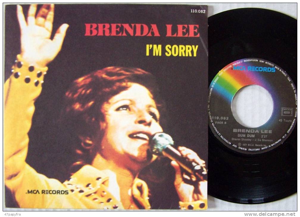 Brenda LEE RARE SP JUKE-BOX  Année 1977 I'm Sorry  M / Mint Parfait état - Disco, Pop