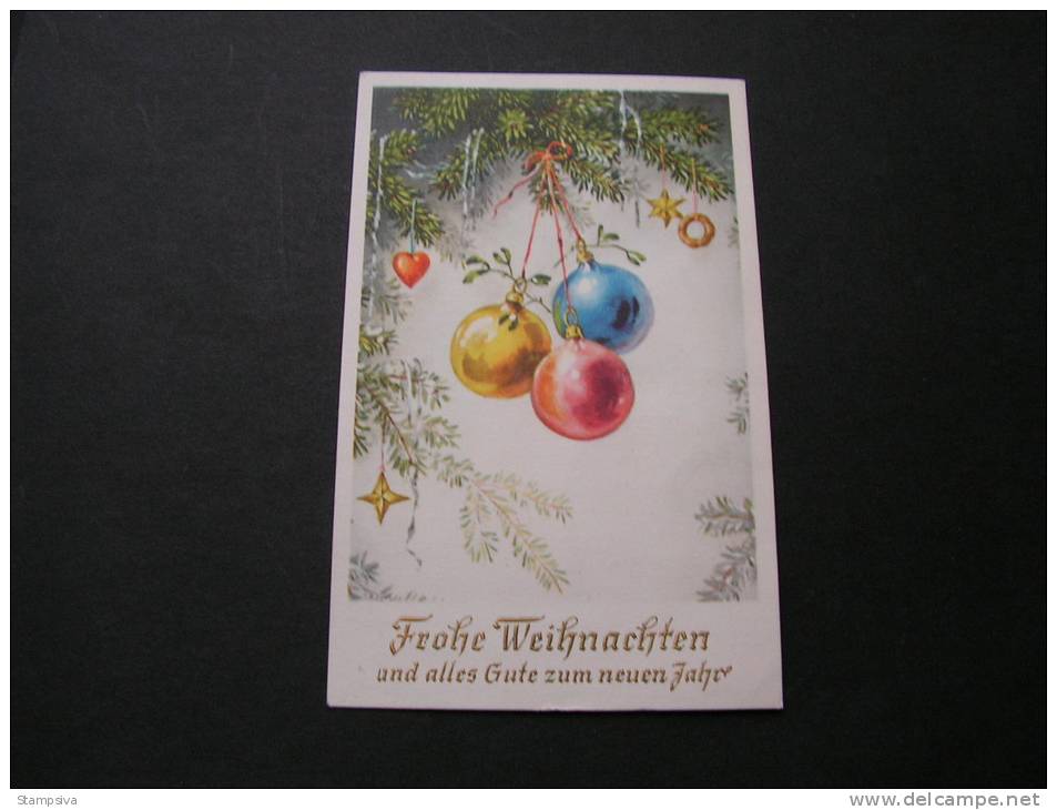 == Ballonkarte Mit Christkindel 1953 ! Selten - Par Ballon