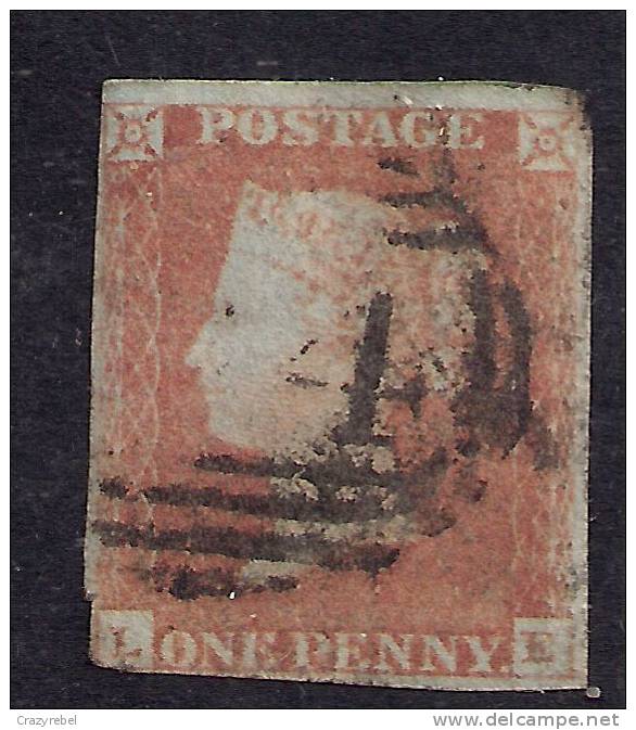 GB 1841 QV 1d Penny Red IMPERF Blued Paper ( L & E ) ( K707 ) - Gebraucht