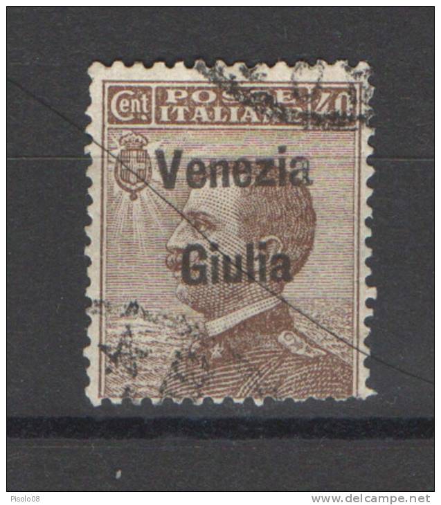 VENEZIA GIULIA 1918-19 SOPRASTAMPATI "VENEZIA GIULIA"  40 C. USATA - Venezia Giulia