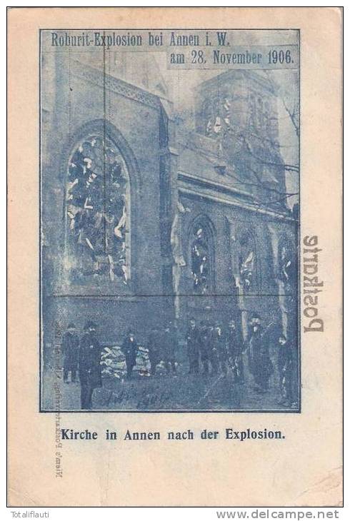 Bochum Witten Roburit Explosion 28.11.1906 In Der Kirche In Annen 2.12.1906 Gelaufen - Bochum