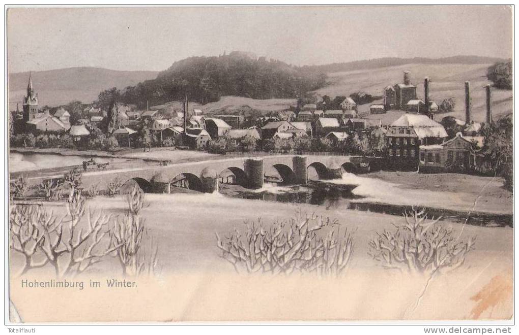 Hohenlimburg Im Winter Hagen Schnee 1905 Ungeteilte Rückseite 11.10.1906 Gelaufen - Hagen