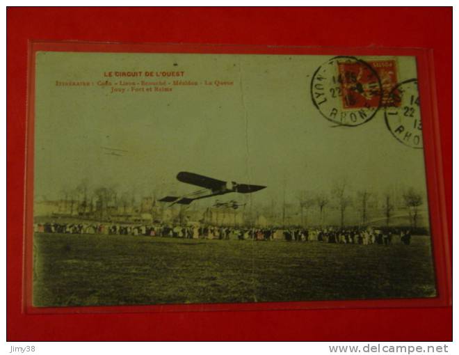 AVIATION-LE CIRCUIT DE L'OUEST-ITINERAIRE CAEN LISON ECOUCHE MEZIDON LA QUEUE JOUY FORT ET REIMS - Meetings