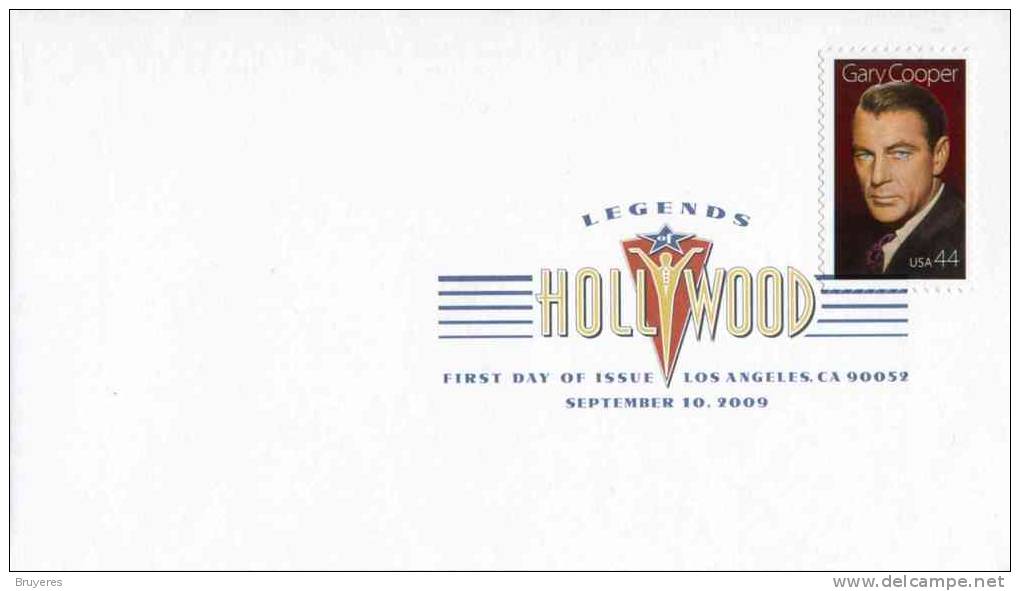 Env. Premier Jour Avec Timbre "Gary Cooper" Et Oblit. PJ Los Angeles 10.09.2009 - 2001-2010