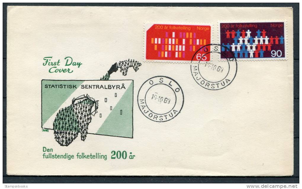 1969 Norway Census First Day Cover - FDC