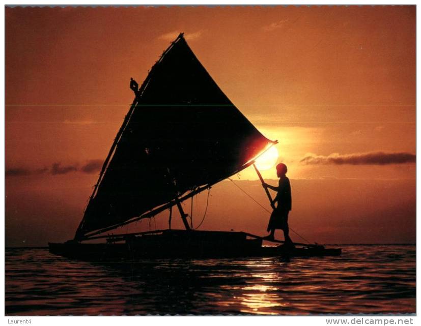 (670) Fiji Toberua Island - Fisherman Traditional Boat - Fiji