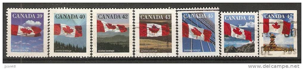 Canada  1989-1999  Canadian Flag  (o) - Used Stamps