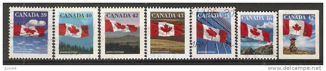 Canada  1989-1999  Canadian Flag  (o) - Used Stamps