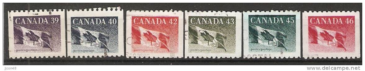 Canada  1990-1998  Canadian Flag  (o) - Roulettes