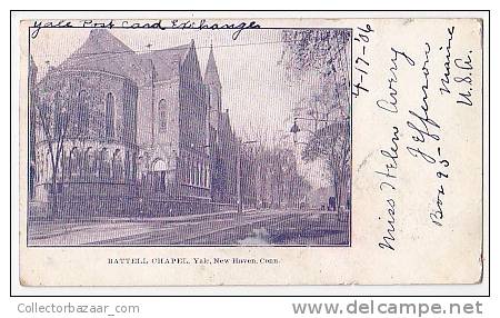 Battell Chapel Yale New Haven Postal Vintage Original Postcard Cpa Ak (W3_1371) - New Haven