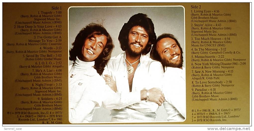 LP Vinyl  -  Bee Gees  Gold & Diamonds  -  Von Polystar  -  810 728-1  -  Von 1983 - Disco, Pop