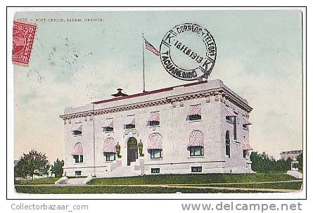 Post Office Salem Oregon Vintage Original Postcard Cpa Ak (W3_1376) - Salem