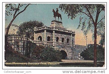 Grant Monument Lincloln Park Chicago  Vintage Original Postcard Cpa Ak (W3_1383) - Chicago