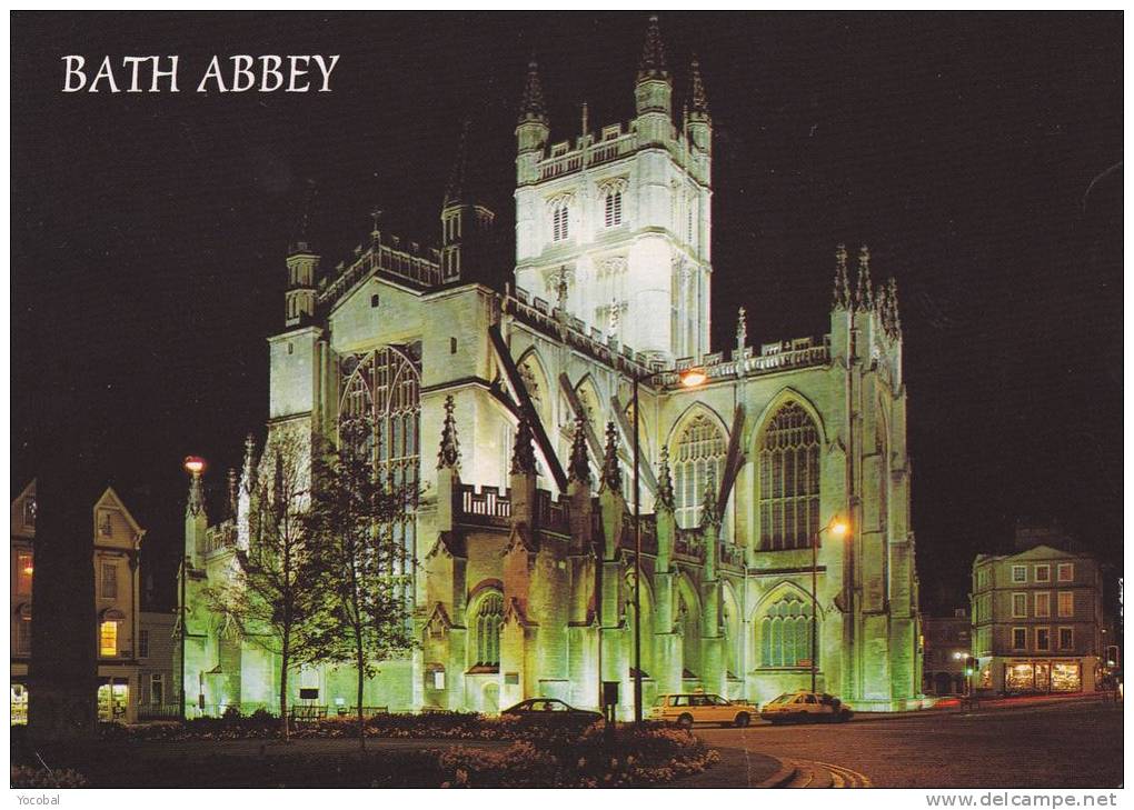 Cp , ANGLETERRE , BATH , Abbey At Night - Bath
