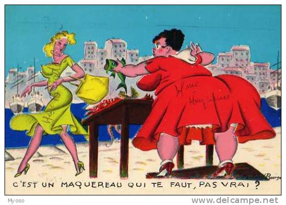 BOURGEOIS C´est Un Maquereau Qui Te Faut Pas Vrai, Poissonniere, Femme Sexy - Bourgeois