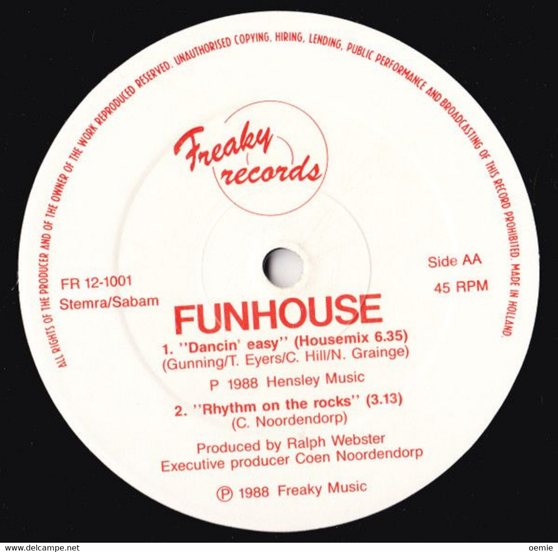 FUNHOUSE  °  DANCIN EASY - 45 T - Maxi-Single