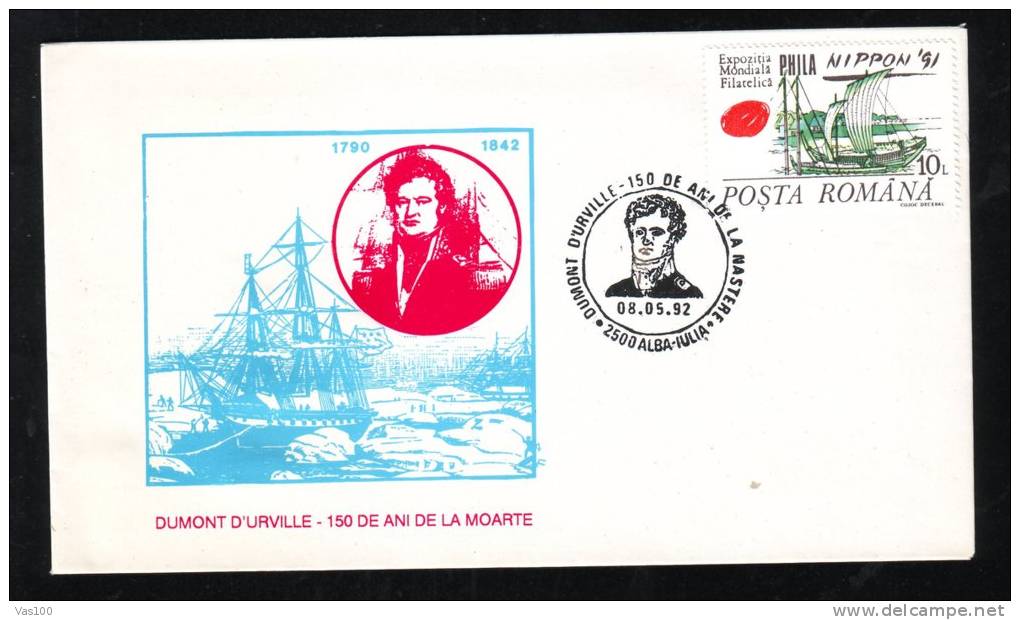 DUMONT D'URVILLE SPECIAL COVER VERY RARE CACHET 1992 ANTARTICA - 1992 – Sevilla (Spanje)