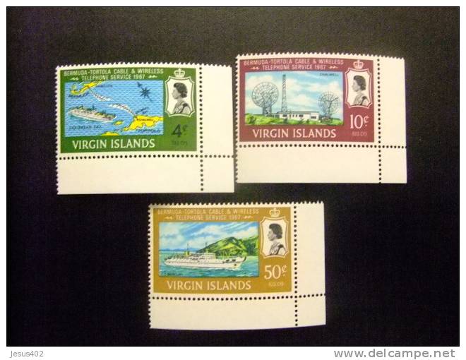 BRITISH VIRGIN ISLANDS    ILES    VIERGES  1967  TELECOMUNICACIONES   Yvert Nº 181  / 183 MNH - Britse Maagdeneilanden