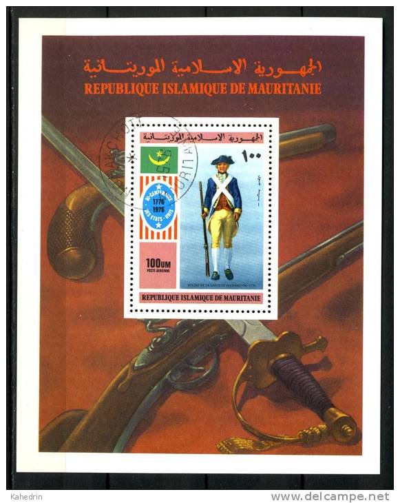 Mauritania - Mauritanie 1976, Soldier - Uniform - Military - Army - Bicentenary (o), Used - Mauritanië (1960-...)